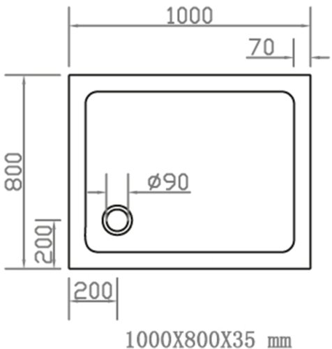 Піддон Eger SMC 599-1080S