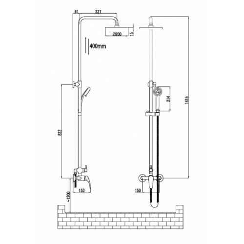 Душевая система Imprese Jesenik T-15140