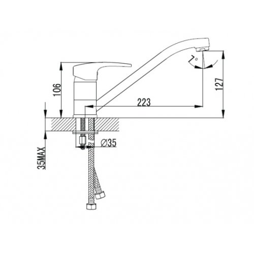 Смеситель для кухни Imprese Jesenik 20140
