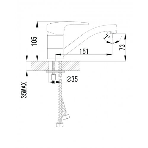 Змішувач для кухні Imprese Jesenik 20140-15