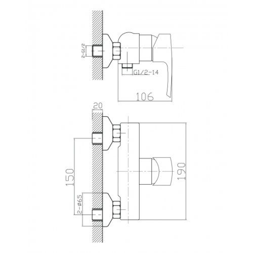 Смеситель для душа Imprese Horak 15170