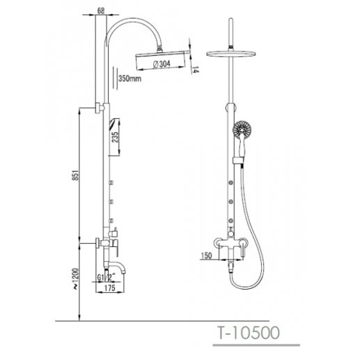 Душевая система Imprese Nahoru T-10500