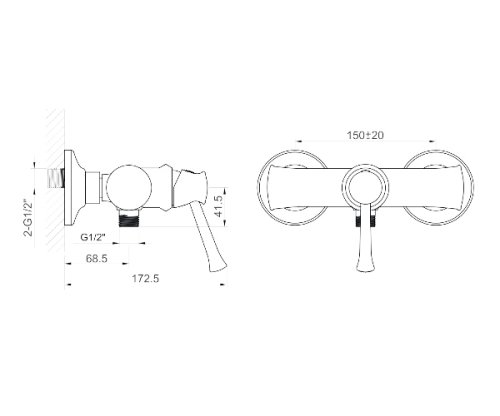 Змішувач для душу Imprese Podzima Zrala ZMK02170808