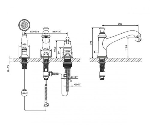 Смеситель Imprese Podzima Zrala ZMK02170805