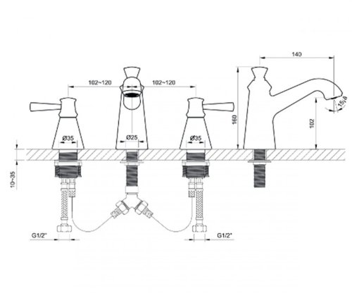 Смеситель Imprese Podzima Ledove ZMK01170102