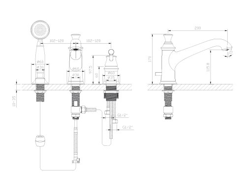 Смеситель Imprese Podzima Ledove ZMK01170105