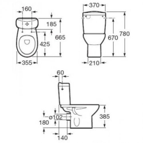 Унітаз Roca Victoria A34940200U
