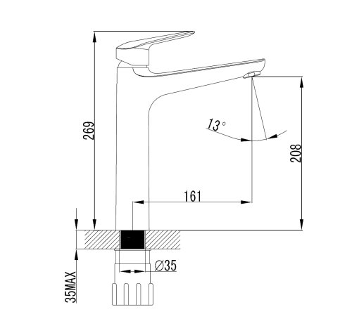 Змішувач для умивальника Volle Nemo 15141200