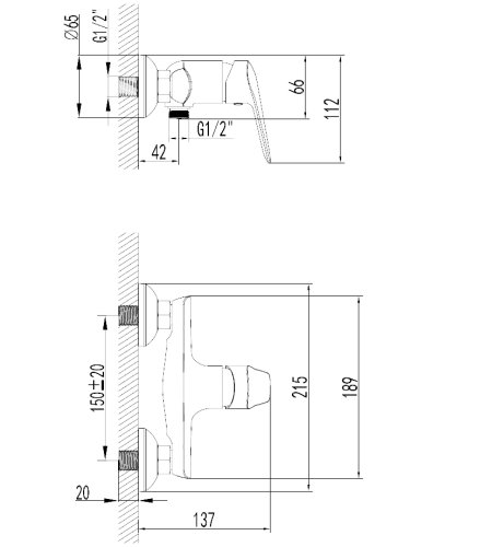 Смеситель для душа Volle Nemo 15143100