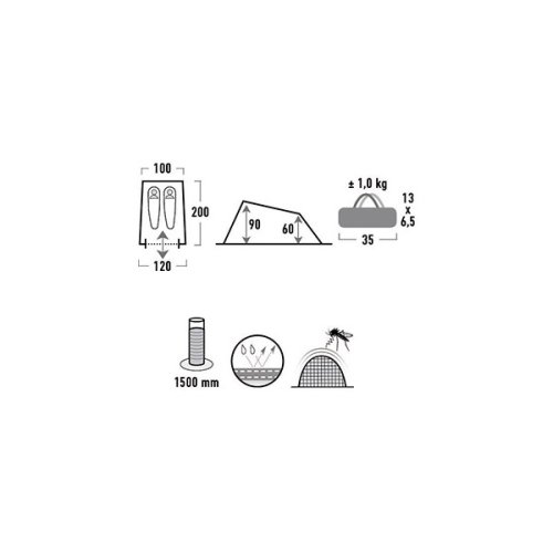 Палатка High Peak Minilite 2 (Blue Grey)