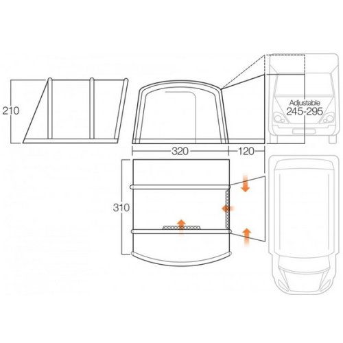 Палатка Vango Galli II Compact RSV Tall Cloud Grey