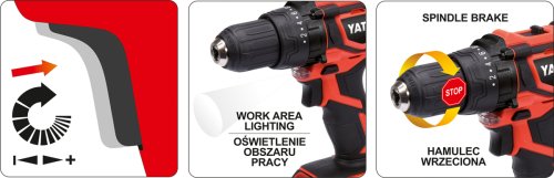 Дрель шуруповерт аккумуляторная YATO YT-82794