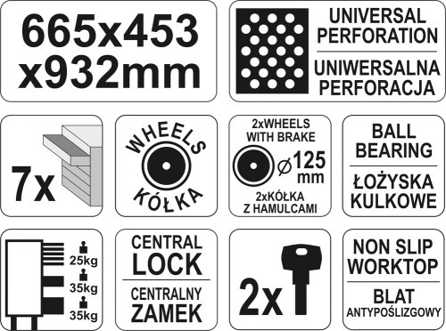 Тележка для инструментов YATO YT-09000