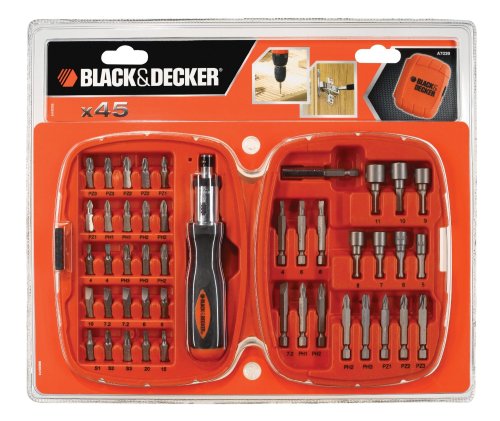 Набор насадок отверточных с держателем Black&Decker A7039 (45 предметов)