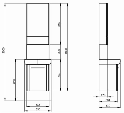 Комплект мебели Kolo Nova Pro M39015000