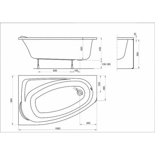 Панель для ванны Kolo Mystery 150 см PWA3750000
