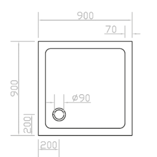 Панель для душового піддону Eger PAN-9090S