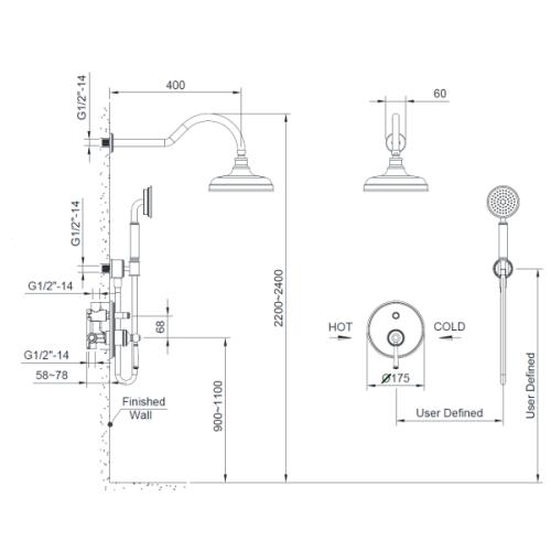 Душевая система скрытого монтажа Imprese Hydrant ZMK031806110