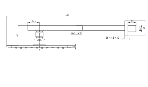 Верхній душ Imprese Breclav 15245WS