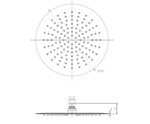 Верхний душ Imprese S300SS2