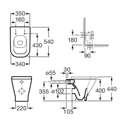 Унитаз Roca Gap A347477000