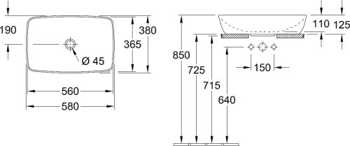 Умывальник Villeroy&Boch Artis 41725801