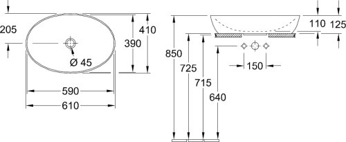 Умывальник Villeroy&Boch Artis 41986101