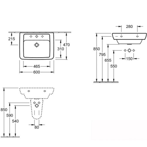 Умывальник Villeroy&Boch Verity Design 51036001