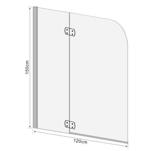 Шторка для ванны Eger 599-120CH/L