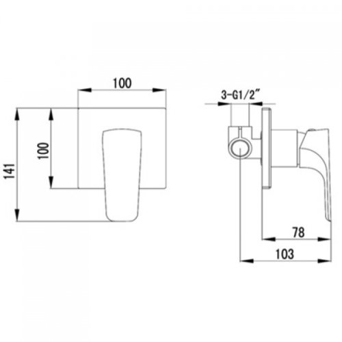 Смеситель скрытого монтажа Imprese Valtice VR-15320(Z)