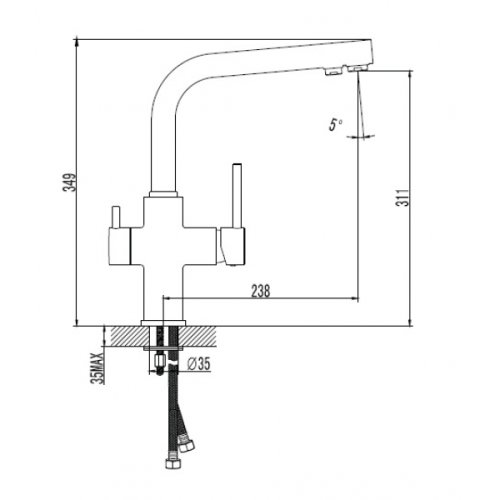Смеситель для кухни Imprese Daicy 55009-F+MO550ECOSTD