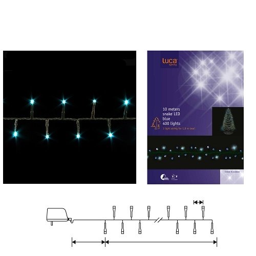 Гирлянда голубая Luca Lighting 13,4м
