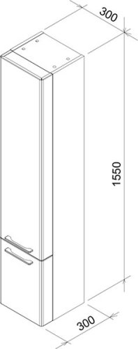 Пенал Ravak SB 300 Ring L Белый X000000771