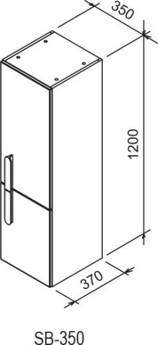 Пенал Ravak SB 350 Chrome R Белый/Белый X000000543
