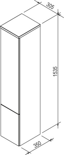 Пенал Ravak SB 350 Rosa II Білий / Білий X000000927
