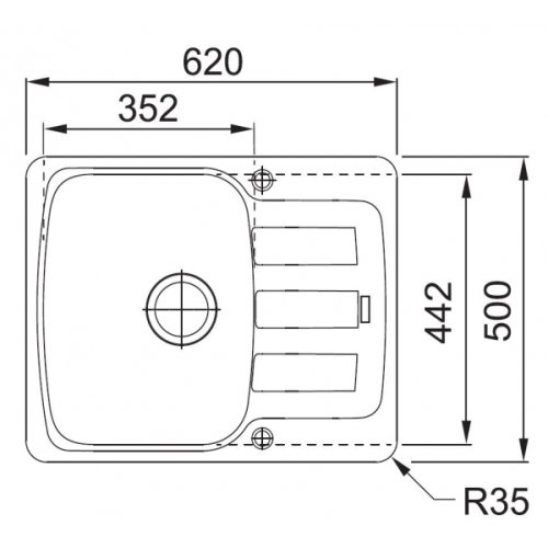 Мойка Franke Antea AZG 611-62 Графит (114.0499.155)