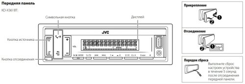 Автомагнитола JVC KD-X361BT