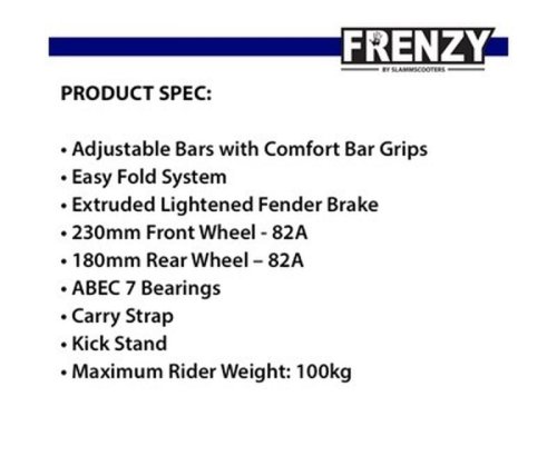 Самокат Frenzy Recreational 230mm черный