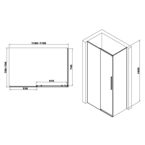 Душова кабіна Eger A Lany 599-550 Black