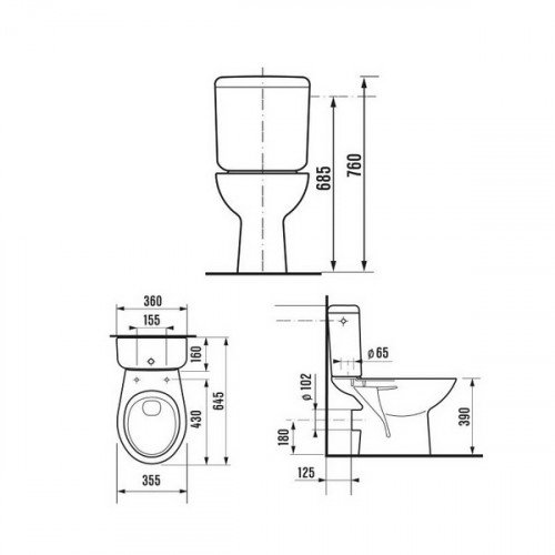 Унитаз-компакт Jika Zeta (H8253960002421)