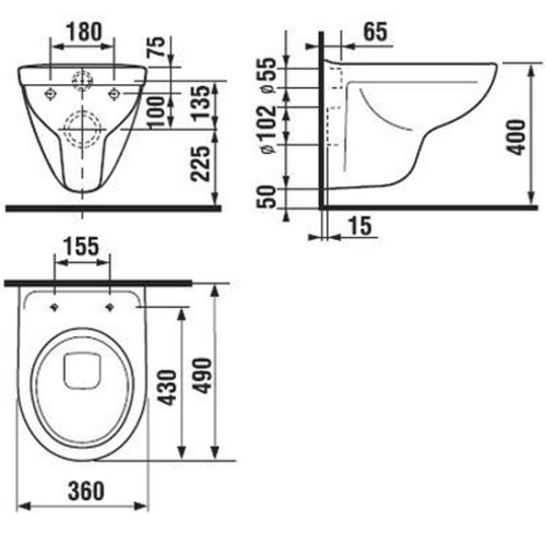 Подвесной унитаз Jika Lyra Plus (H8233820000001)