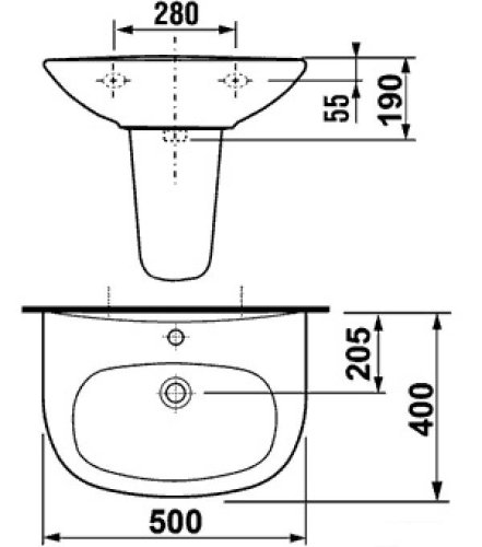 Умывальник Jika Zeta 50 (H8103900001041)