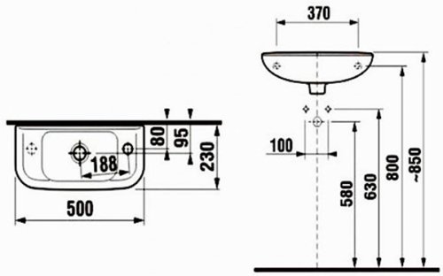 Умывальник Jika Olymp New 50 (H8156130001061)