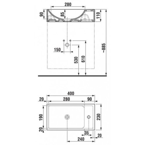 Тумба с умывальником Jika Petit 40 (H4535111753021)
