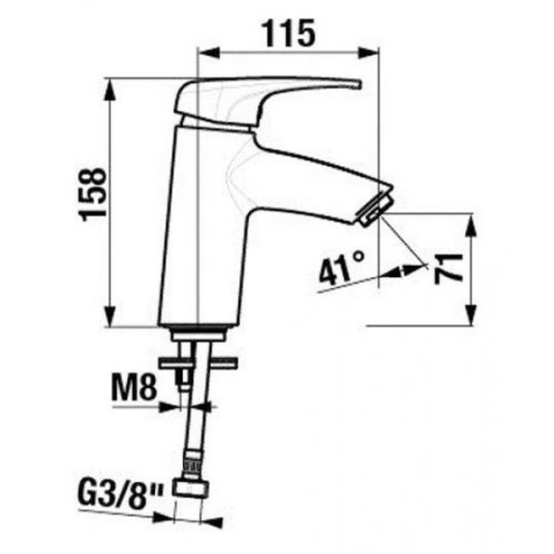 Смеситель для умывальника Jika Olymp Deep (H3111U80041201)