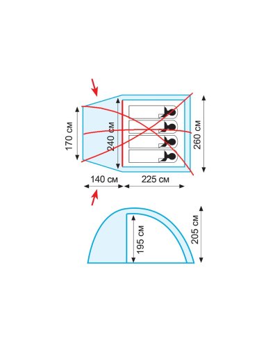 Палатка Tramp Bell 4 v2 (TRT-081)