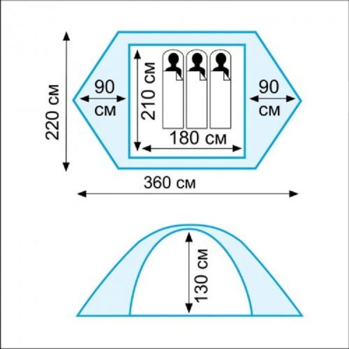 Палатка Tramp Nishe 3 v2 (TRT-054)