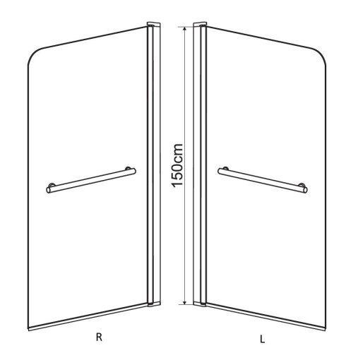 Шторка для ванни Eger 599-02R