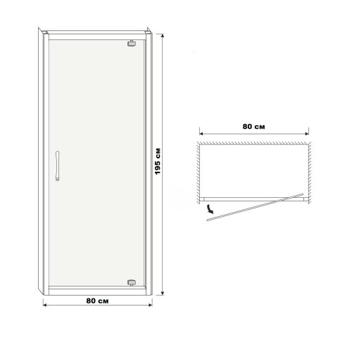 Душевые двери Eger 599-150-80(h)