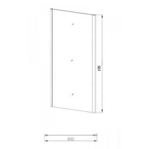 Душевая перегородка Eger 599-163-80W(h) для комплектации с дверьми bifold 599-163(h)